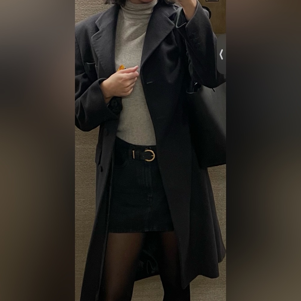 Everlane Light Gray Turtleneck Long Sleeve Top